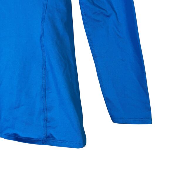 Under Armour ColdGear Fitted Mock Neck Top Womens M Blue Thermal Athleisure - Picture 4 of 7